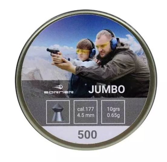 Пуля пневм. Borner "Jumbo",  4,5 (500 шт.) 0,65гр. (30 шт в коробке)