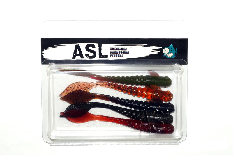 ASL "Вьюн" цвет "mix-2" L-10см (4"), 5шт/уп