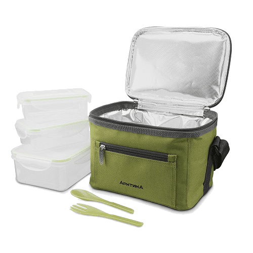 Ланч-сумка Арктика 2,5 л 020-2500 (зеленая с 3мя контейнерами)