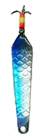 Блесна зимняя Ромб 6гр (серебро + голубой) чешуя