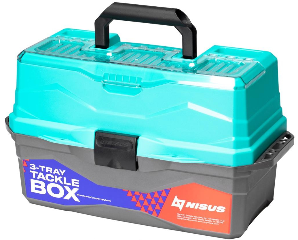 Ящик для снастей Tackle Box трехполочный NISUS бирюзовый (N-TB-3-T)
