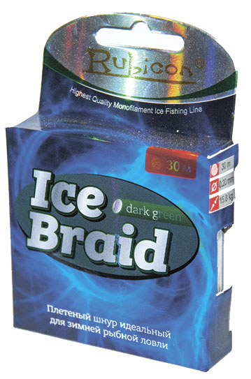 Плетеный шнур зимний Ice Braid 30m dark green, d=0,16mm