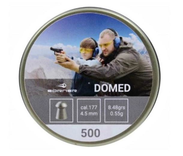 Пуля пневм. Borner "Domed",  4,5 (500 шт.) 0,55гр. (30 шт в коробке)