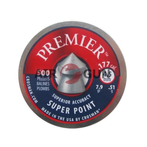 Пуля пневм. "Crosman Premier Super Point", 4,5 мм., 7,9 гран (500 шт.) (12 в упаковке)